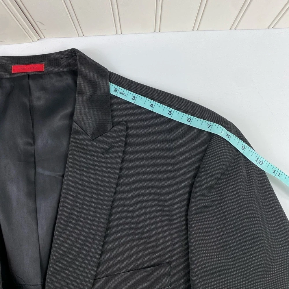 John Varvatos Men’s Gray Poly-Blend‎ Two Button Sport Coat Suit Jacket Sz 44L